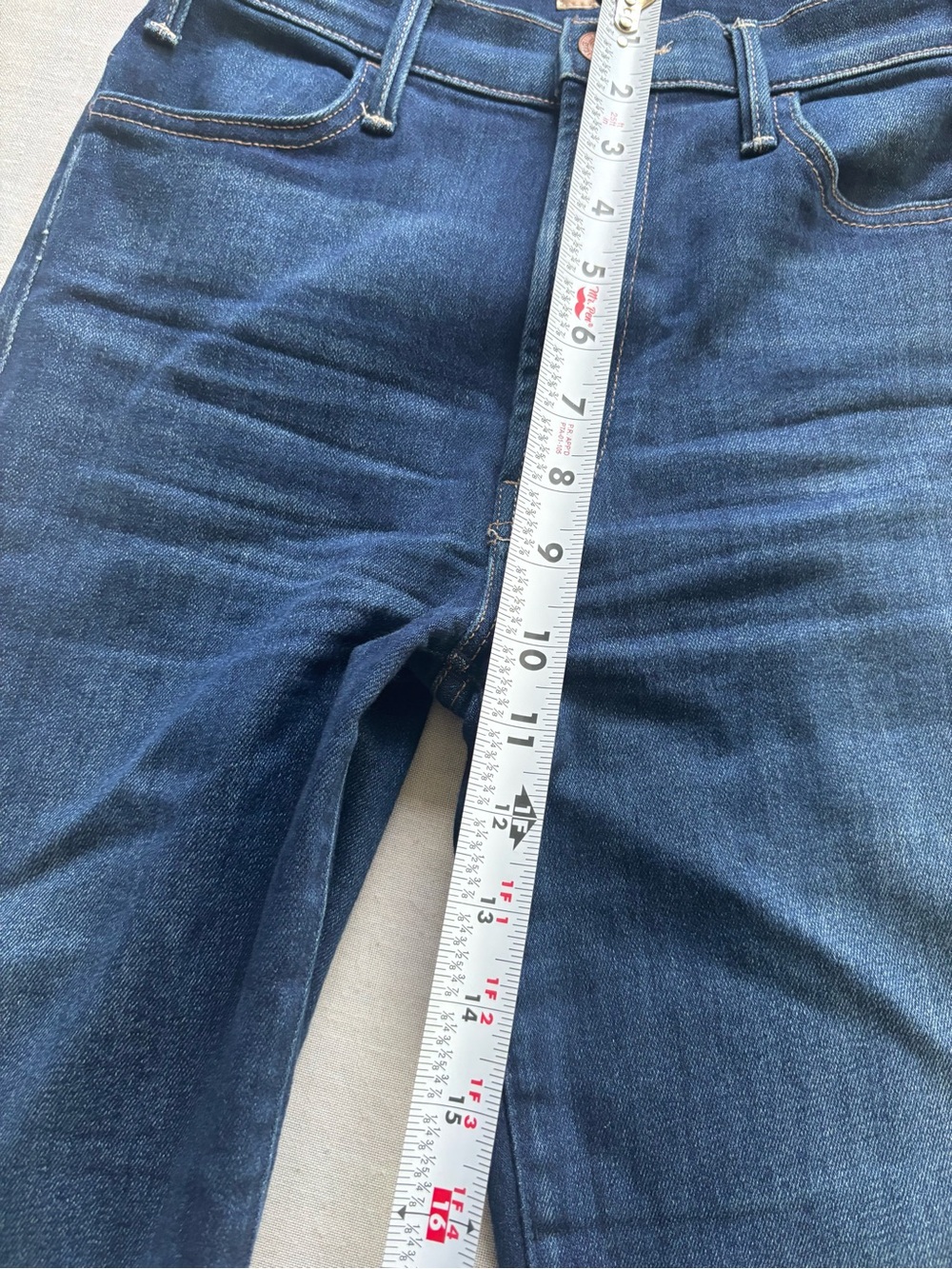 Mother The Hustler Ankle Fray Jeans Home Movies Wash 26 High Rise Flare - Picture 9 of 11